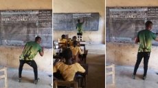 Ghana teacher demos Office without computer