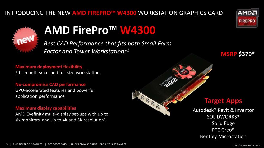 amd firepro w4100 performance