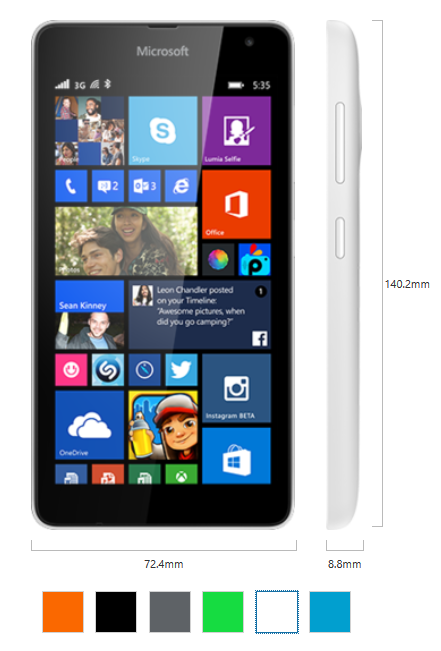 Lumia 535 Specs 1