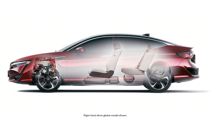 honda fcv hydrogen fuel cell interior zero emissions