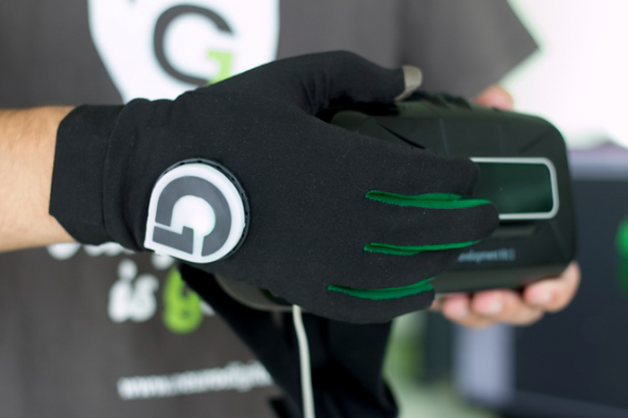 GloveOne haptic touch VR gloves displayed at E3 2016