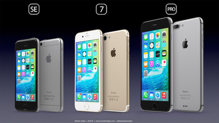 three iphone model lineup concept