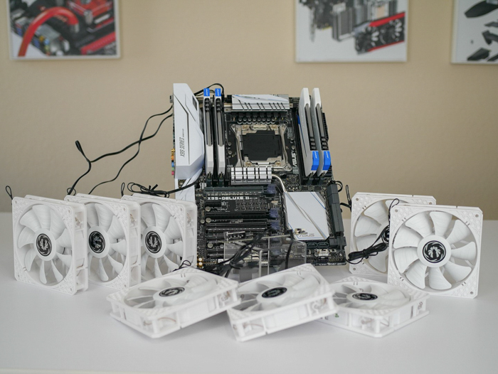 asus x99 deluxe ii eight fans connected