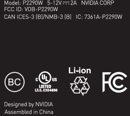 nvidia p2290w upc label