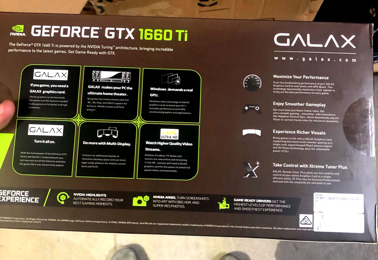 GALAX GeForce GTX 1660 Ti back