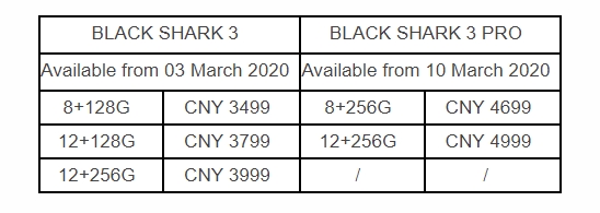 blackshark3 price