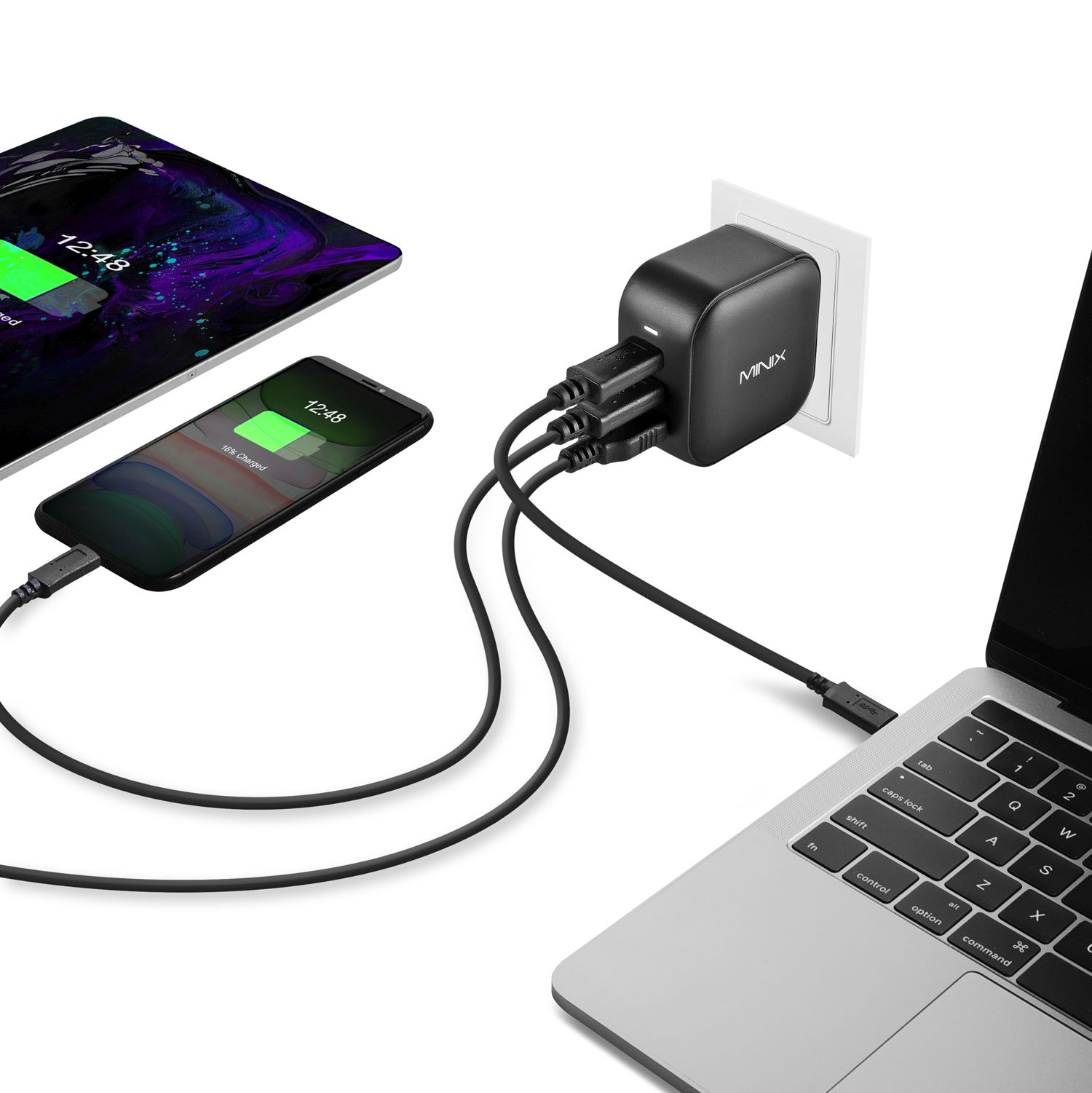 Chargeur Ugreen 2x USB Type C 66W Power Delivery 3.0 Quick Charge