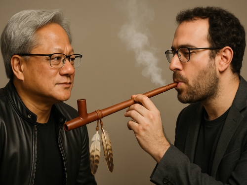 Nvidia smoke peace pipe with Anthropic