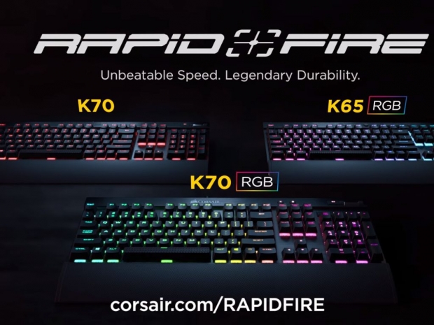 Corsair unveils three new Rapidfire keyboards