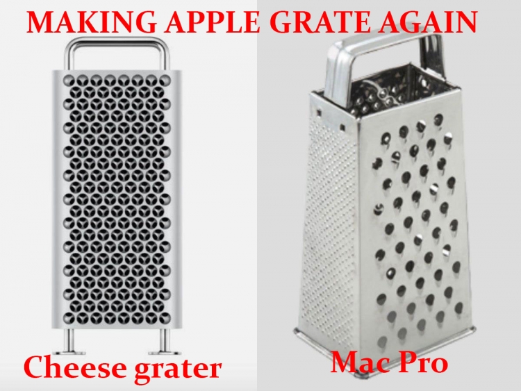 My first thought was Mac Cheese Grate. #WWDC, Mac Pro Cheese Grater
