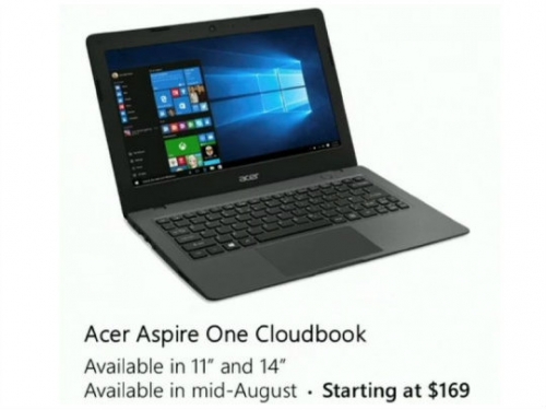 Microsoft reveals Acer's $169 Chromebook competitor