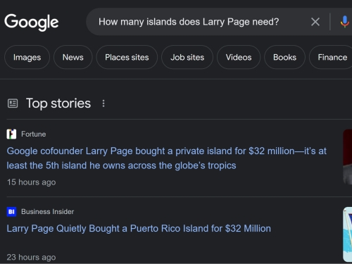 Google tycoon splashes out on another island