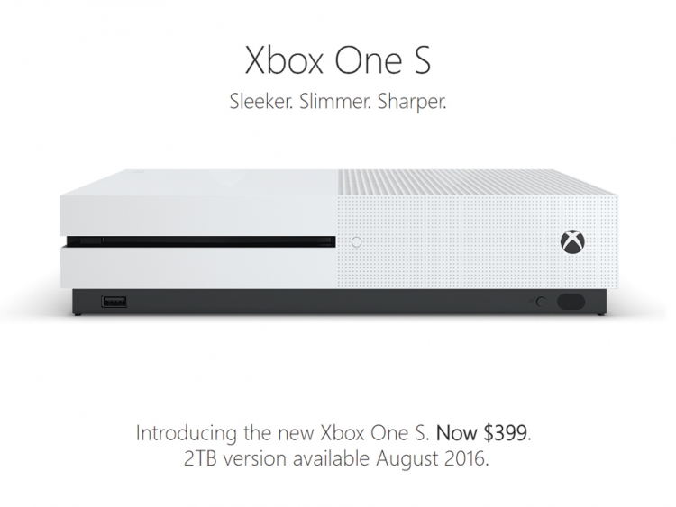 Xbox One S official: 40 percent slimmer, 4K video playback, $299