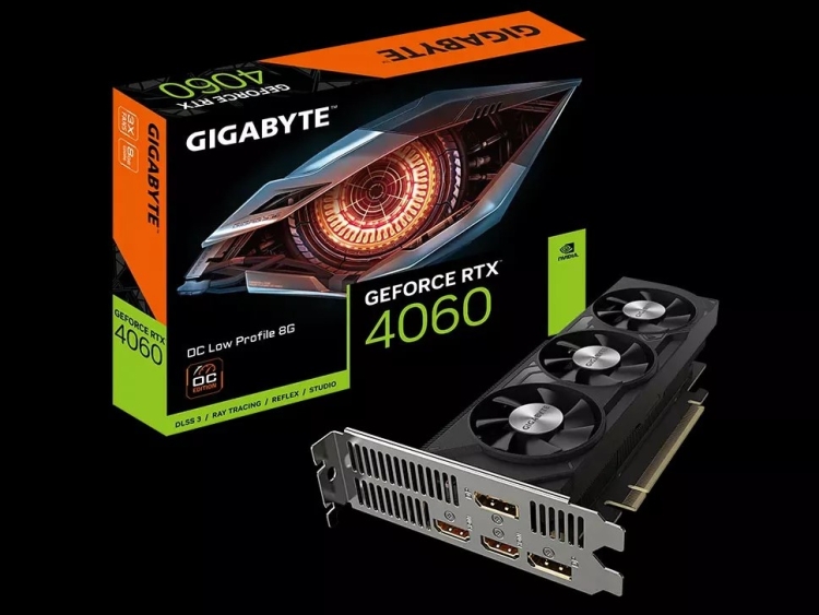 Gigabyte's new RTX 4060 GPU fits three fans on a low-profile