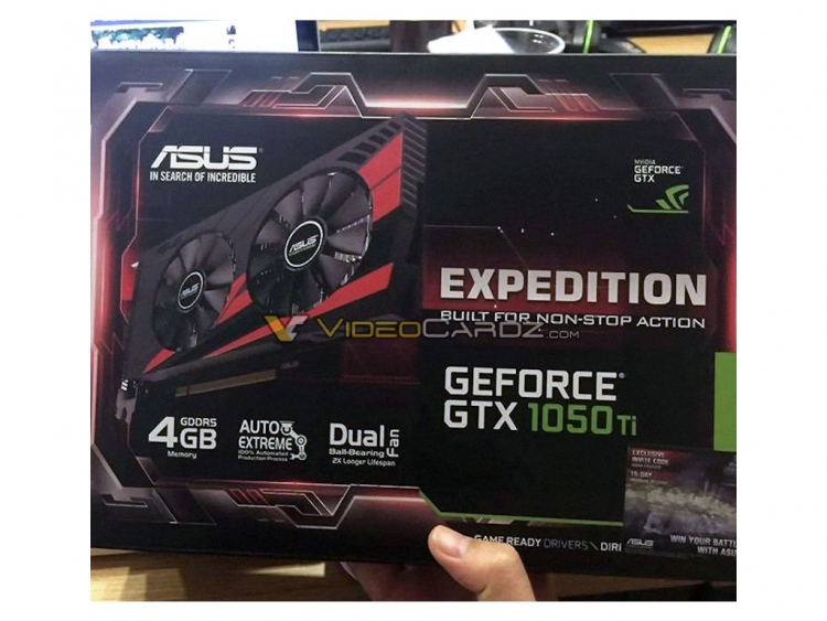 Asus GTX 1050 Ti Expedition pictured 